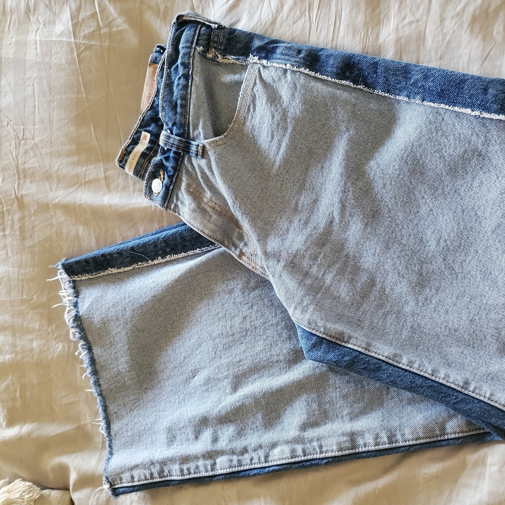 Two-Tone Denim Jeans